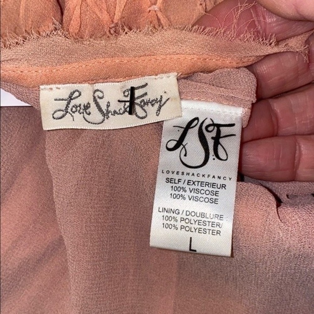 LoveShackFancy Smocked Popover Dress L - Picture 6 of 7
